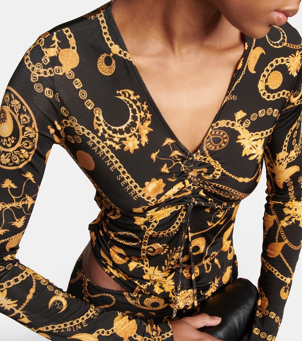 Printed ruched top - 4