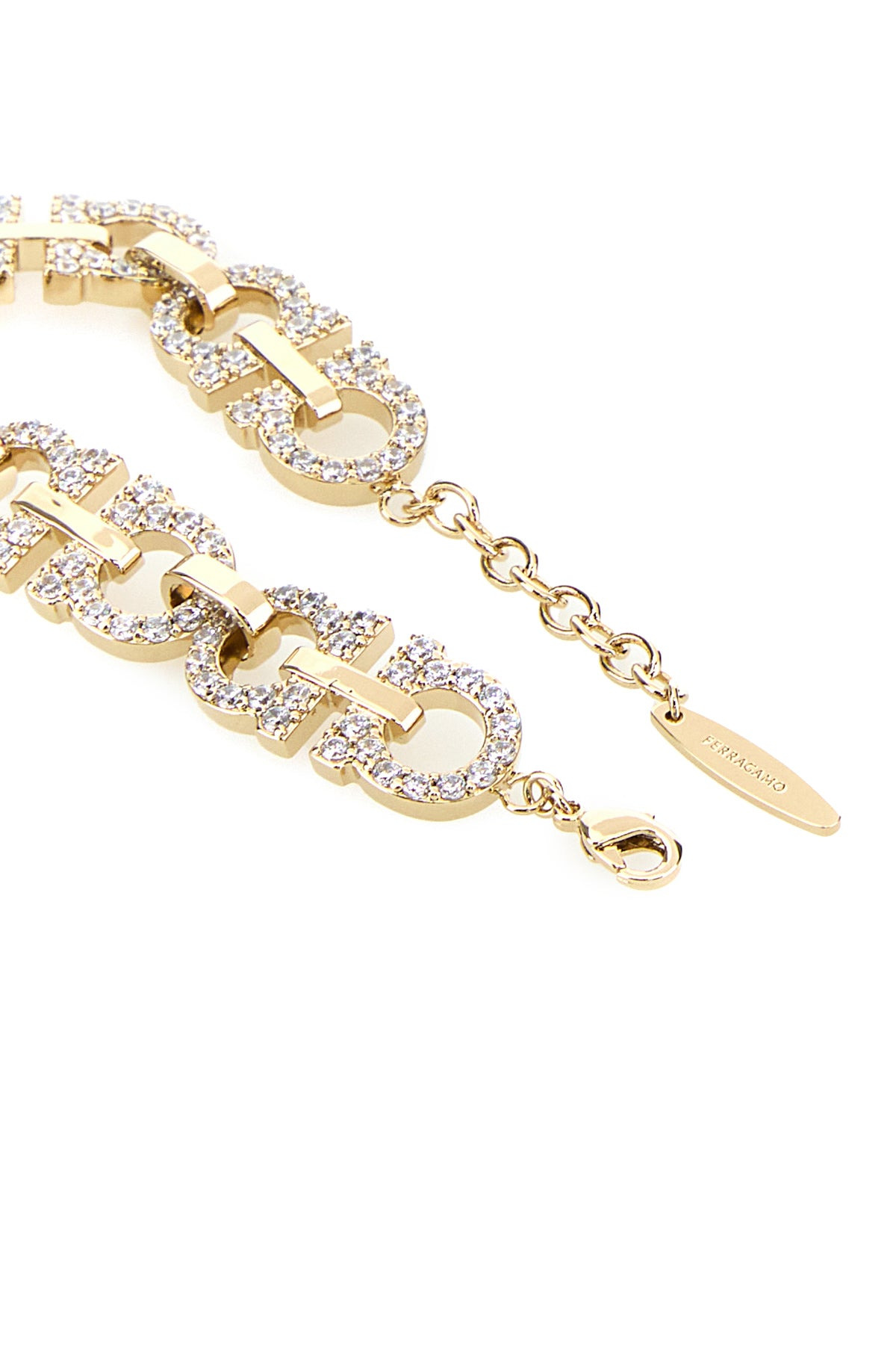 Gold metal Gancini bracelet - 3