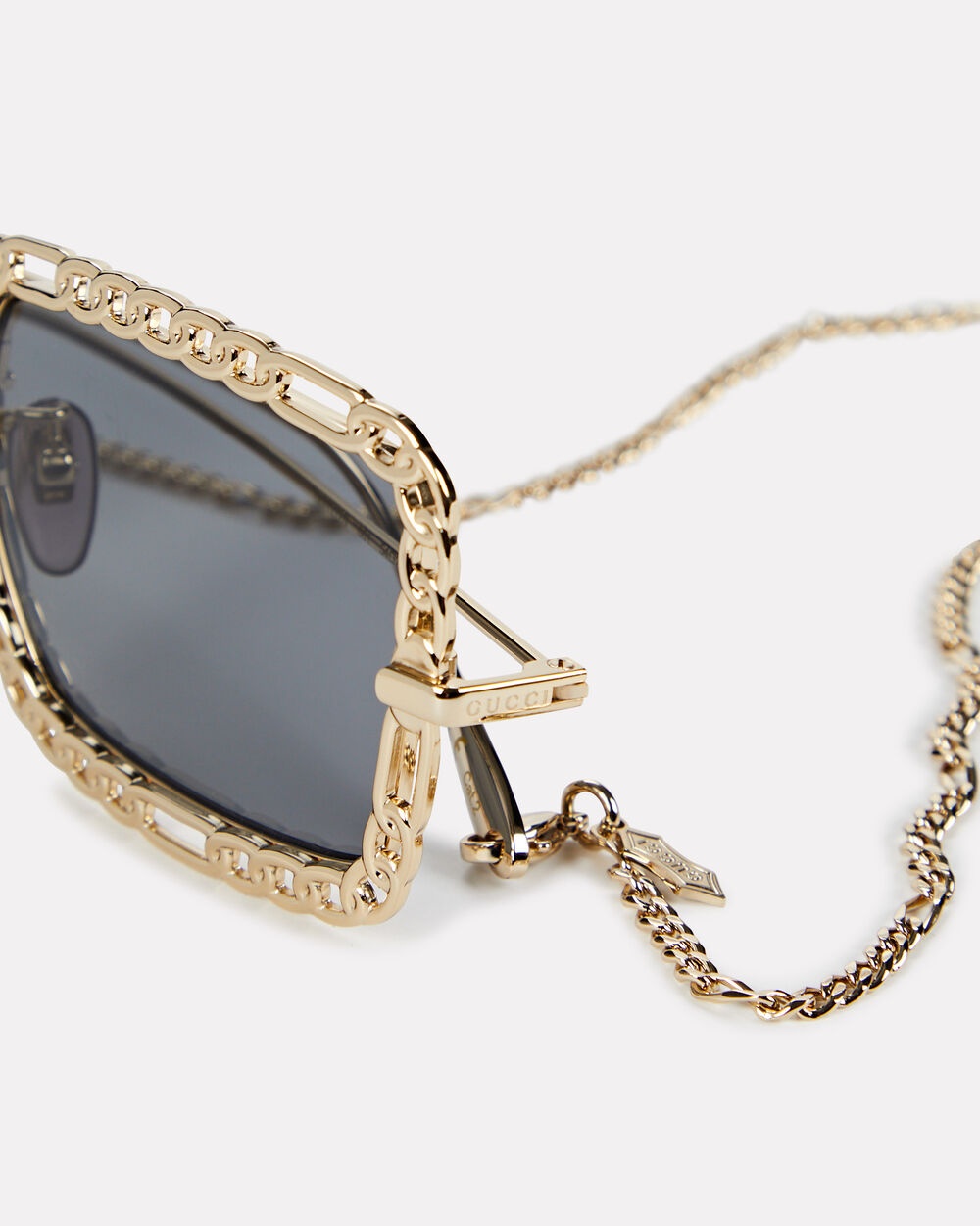 Rectangle Chain-Embellished Sunglasses - 4