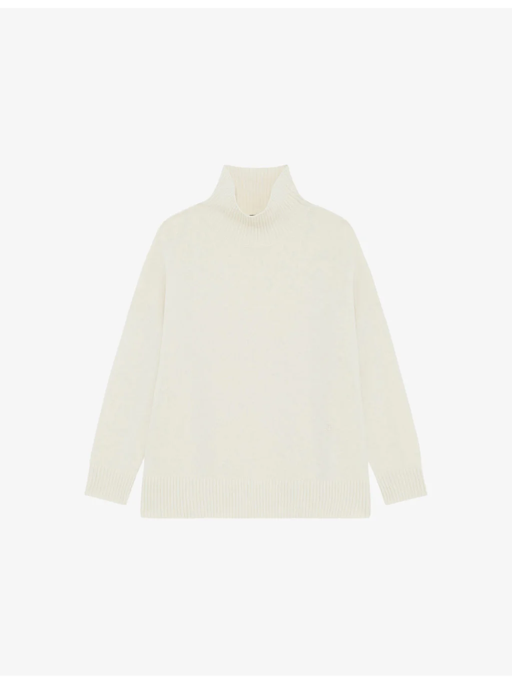High-Neck Relaxed-Fit Cashmere-Blend Jumper - 1