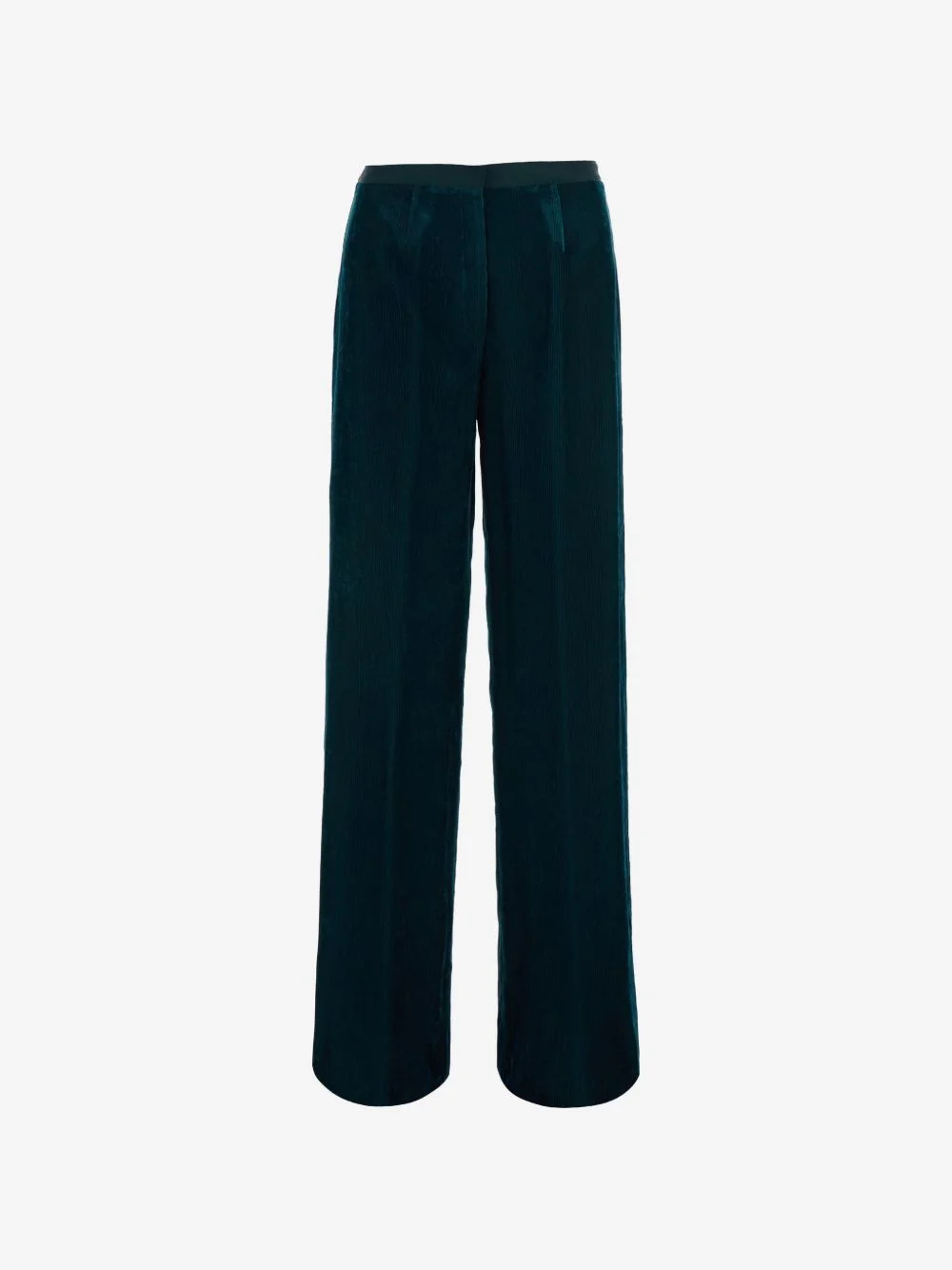 corduroy-effect straight trousers - 1