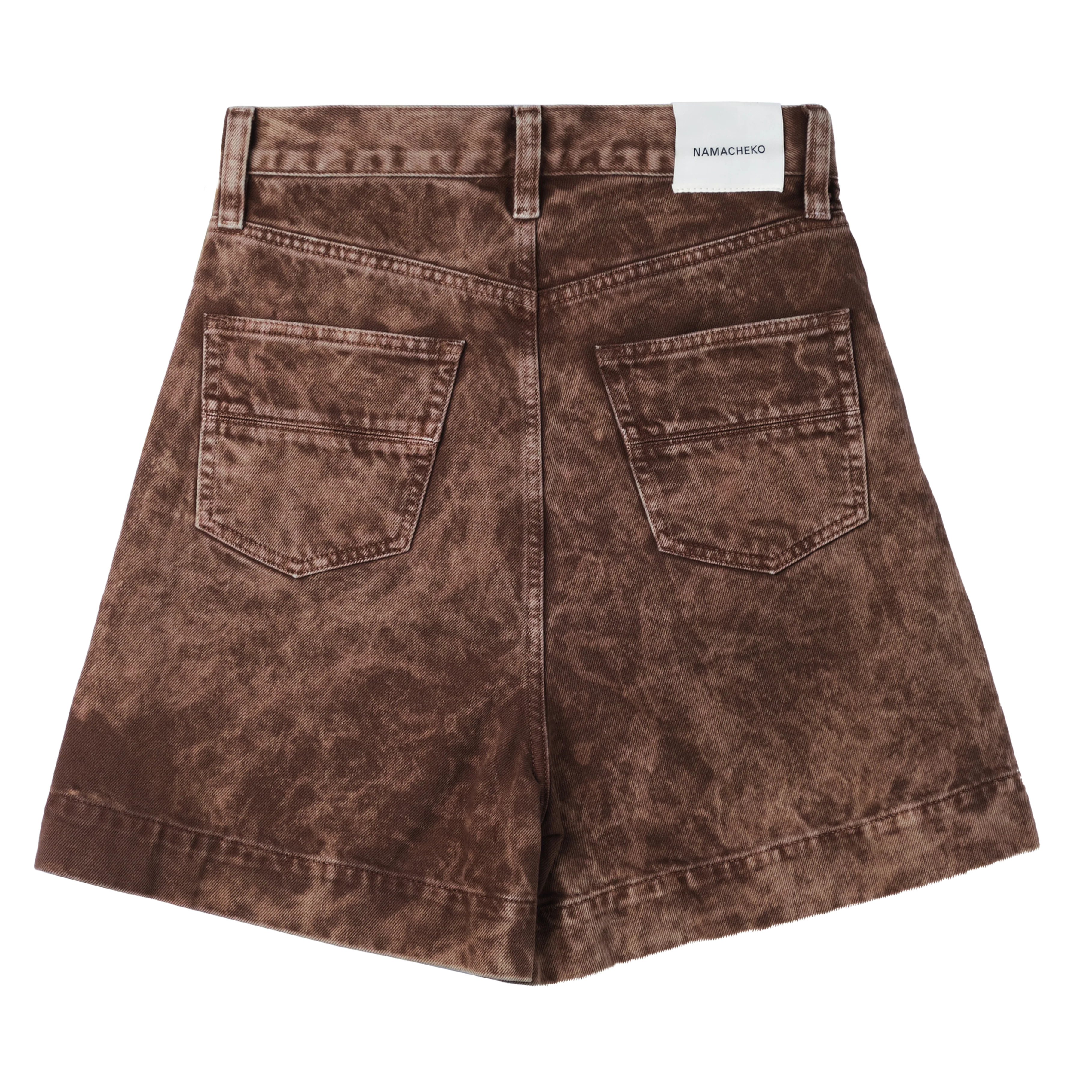 NAMACHEKO EMÅN DENIM SHORTS BROWN - 2