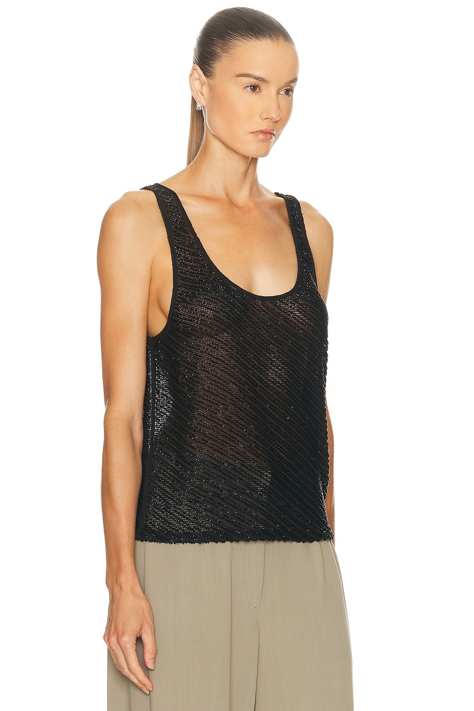 Glass Beaded Mesh Top - 2