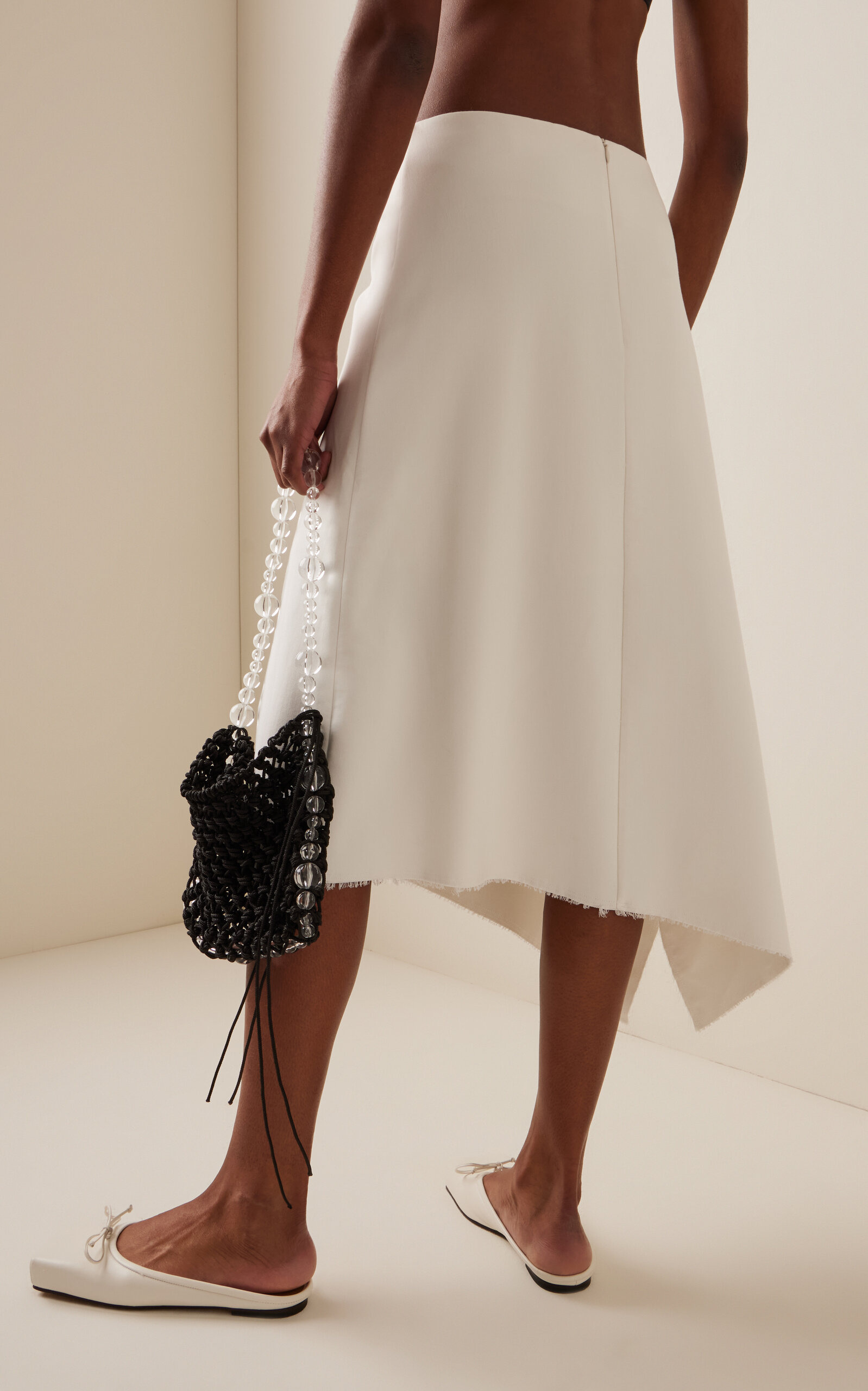 Nota Cotton-Twill Skirt ivory - 4