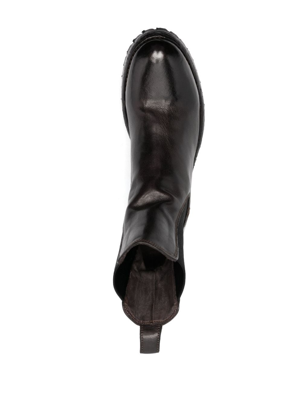 elasticated-panels leather boots - 4