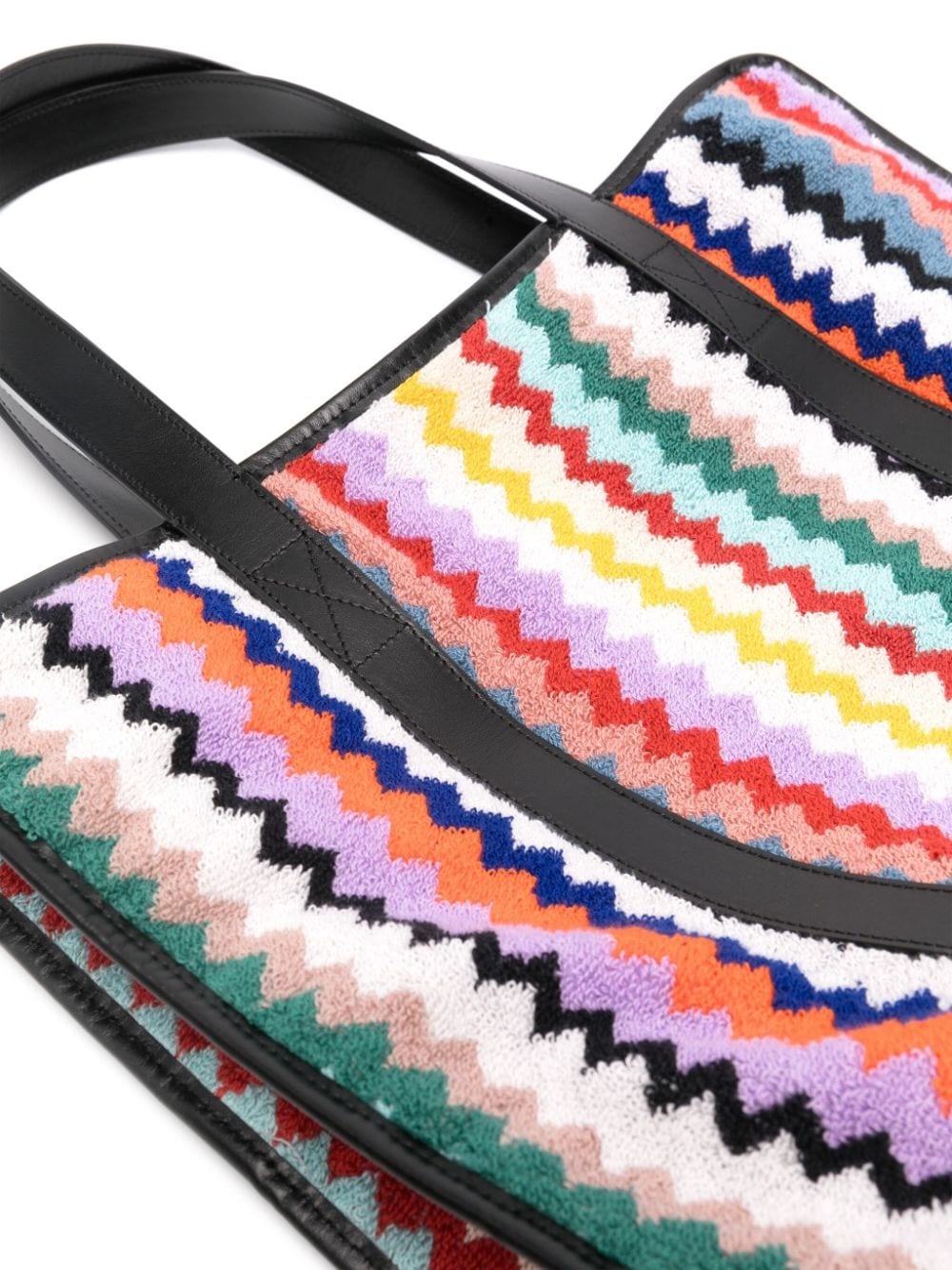 zigzag cotton tote bag - 4