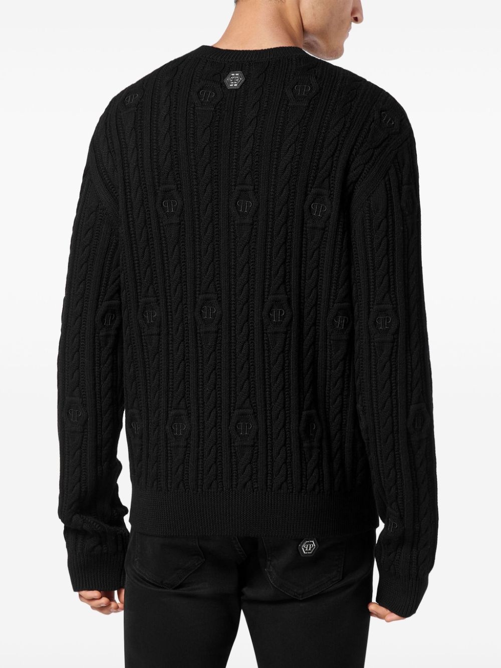 logo-embroidered jumper - 4