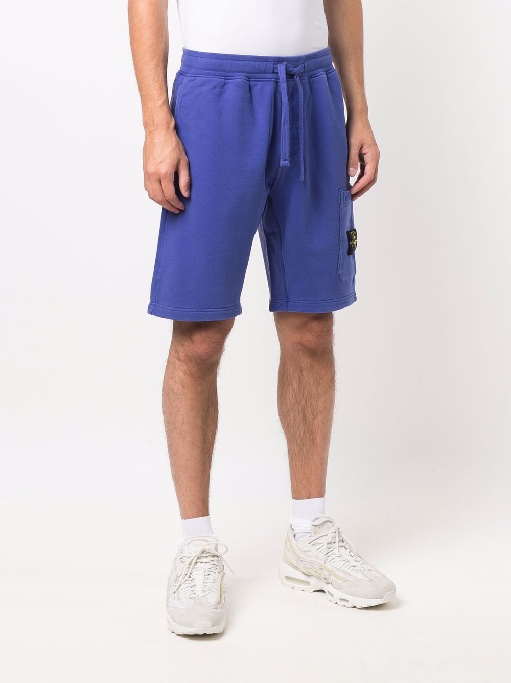 fleece cotton track shorts - 3