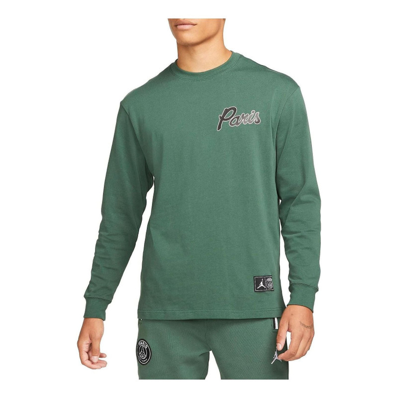 Air Jordan x PSG Long Sleeve Graphic T-Shirt 'Noble Green' DB6512-333 - 1