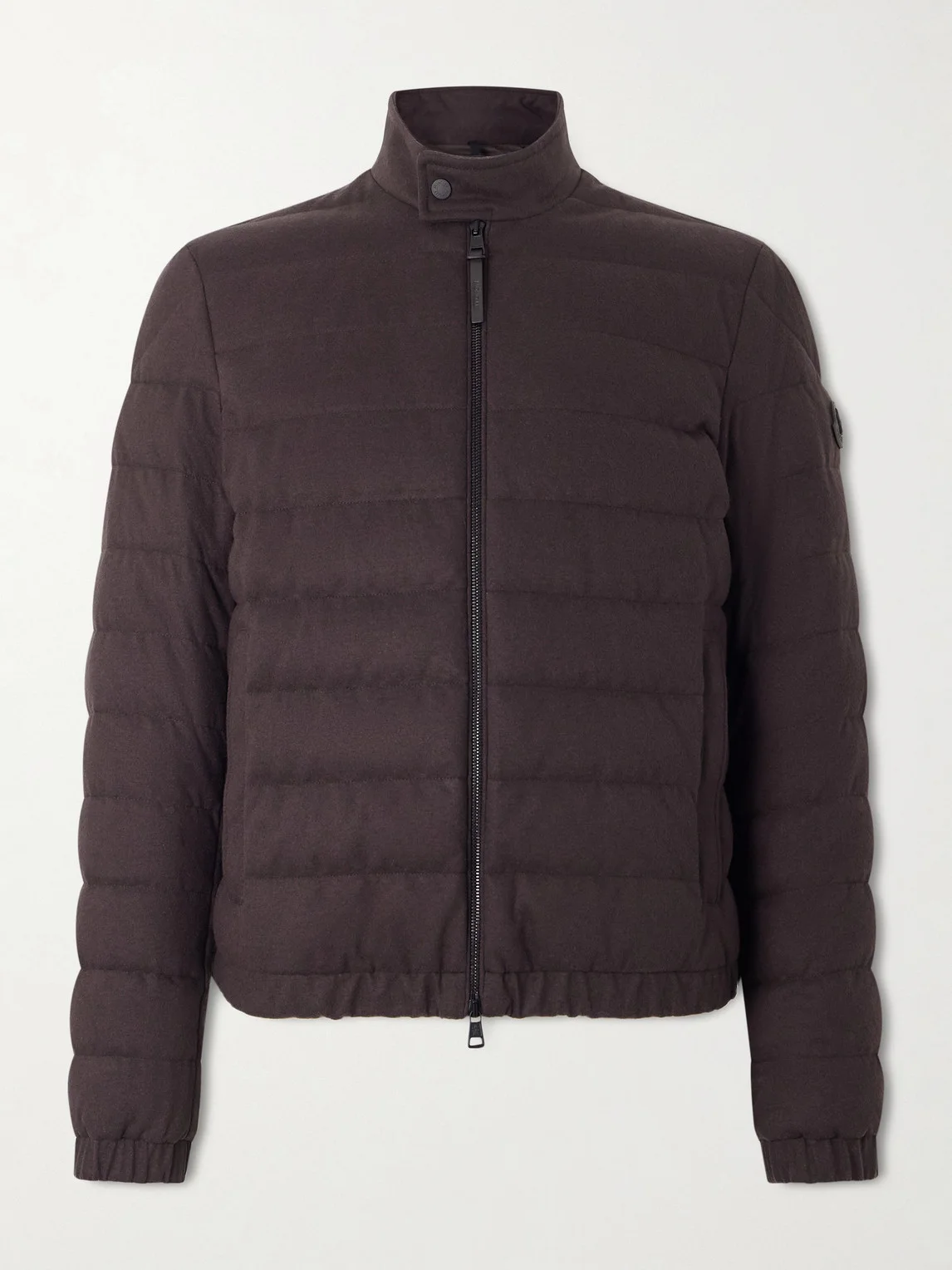 Luray Slim-Fit Leather-Trimmed Quilted Jersey Down Jacket - 1