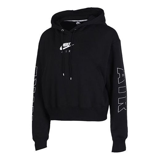 (WMNS) Nike Air Fleece Hoodie 'Black' CJ3083-010 - 1