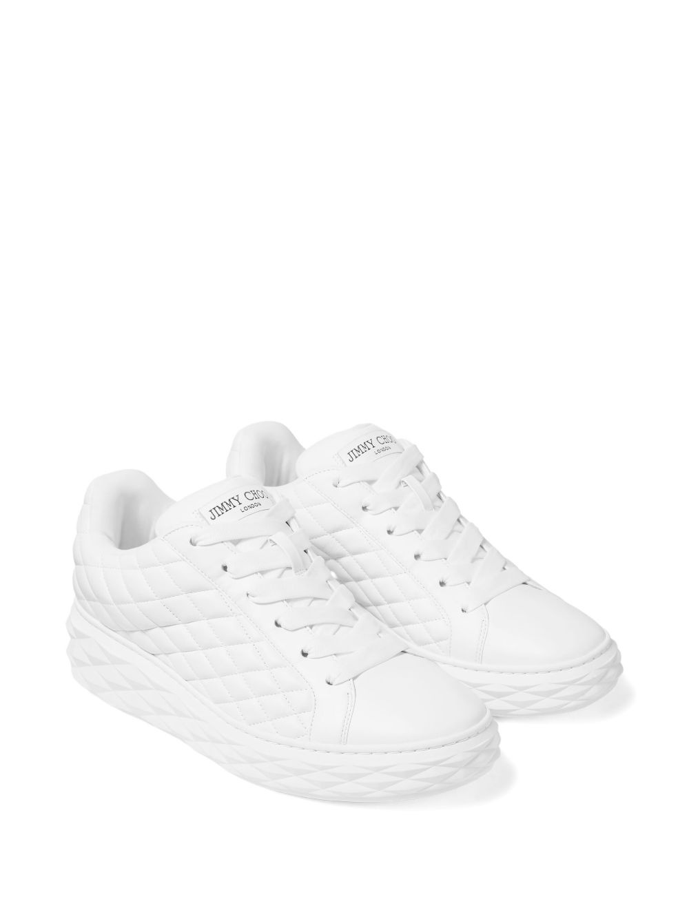 quilted lace-up sneakers - 2