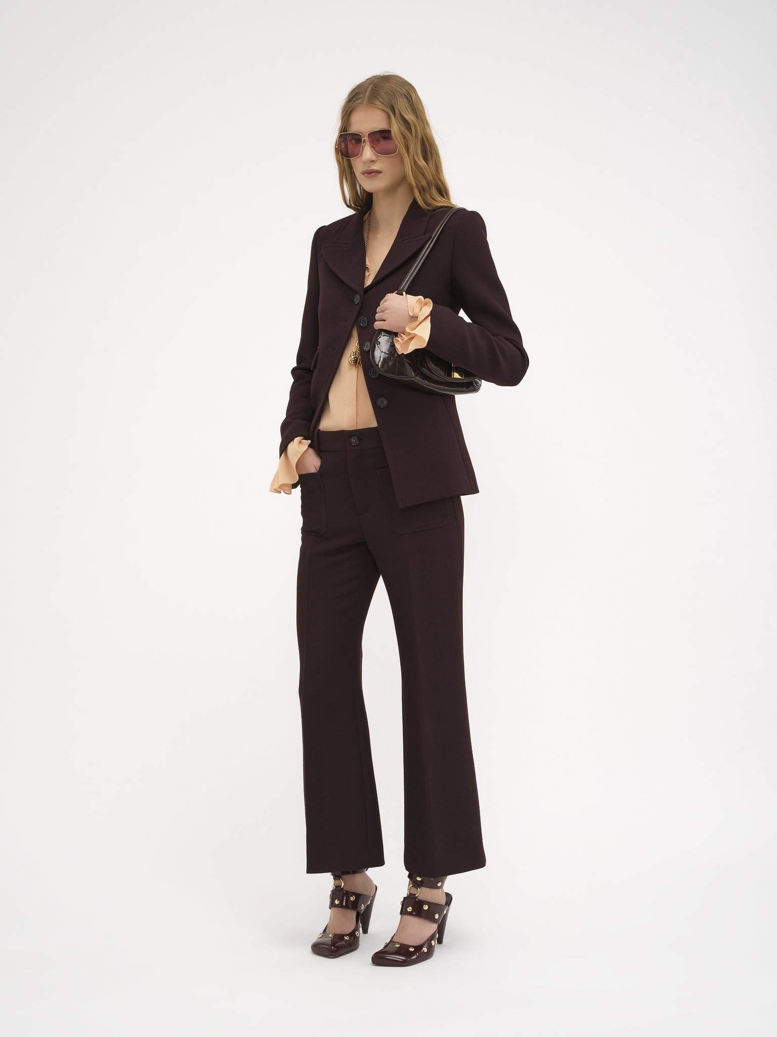 CROPPED BOOTCUT PANTS IN CAVALRY WOOL - 3