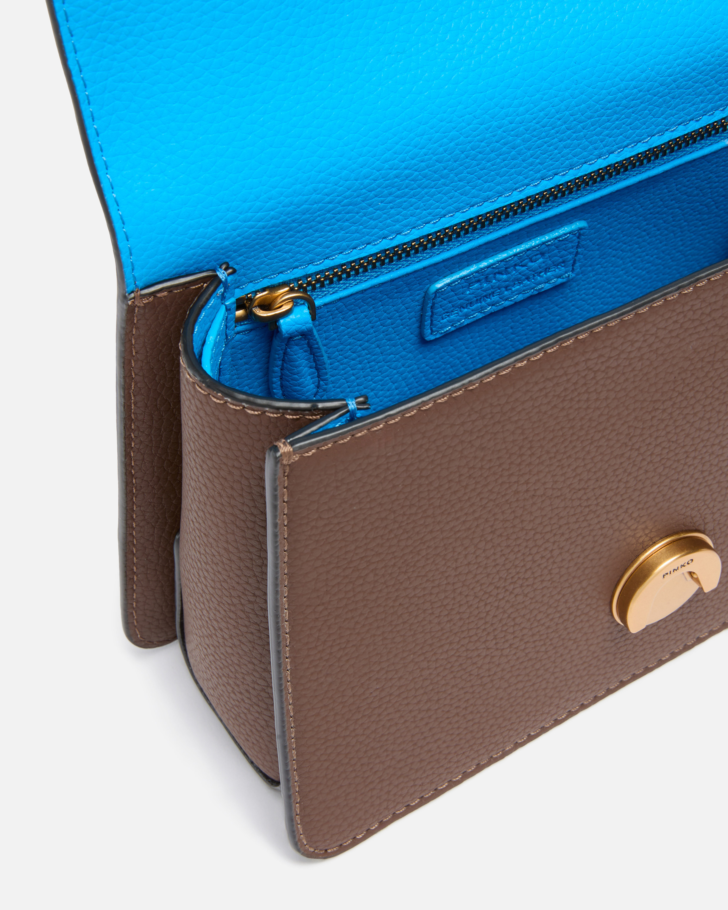 MINI LOVE BAG TOP HANDLE LIGHT HANDBAG IN FULL-GRAIN LEATHER - 4