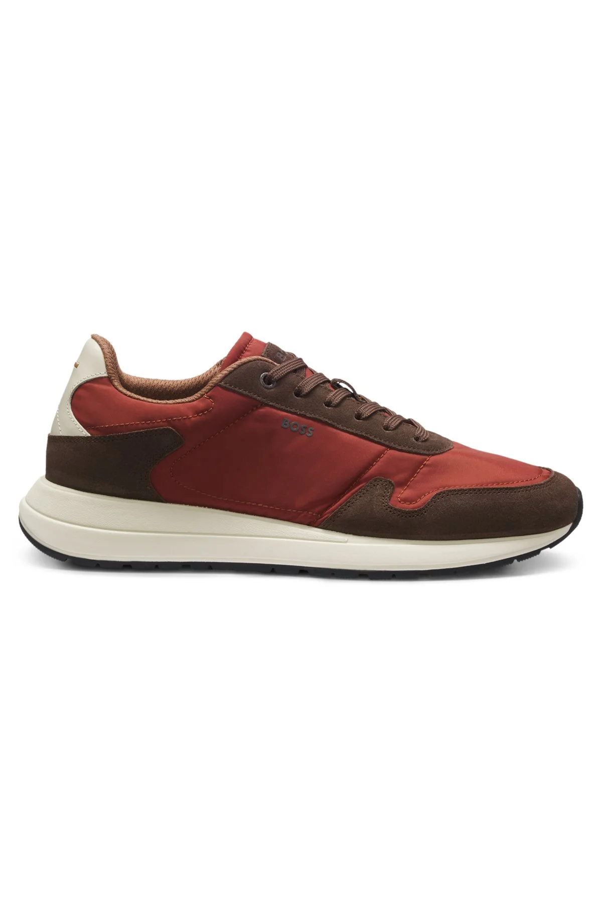 LACE-UP SNEAKERS IN LIGHTWEIGHT FABRIC WITH SUEDE TRIMS - 1