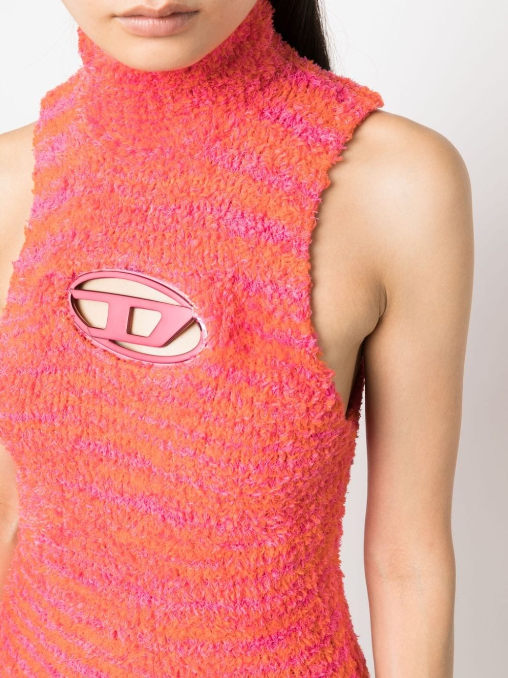 M-Leros logo-plaque towelling dress - 5