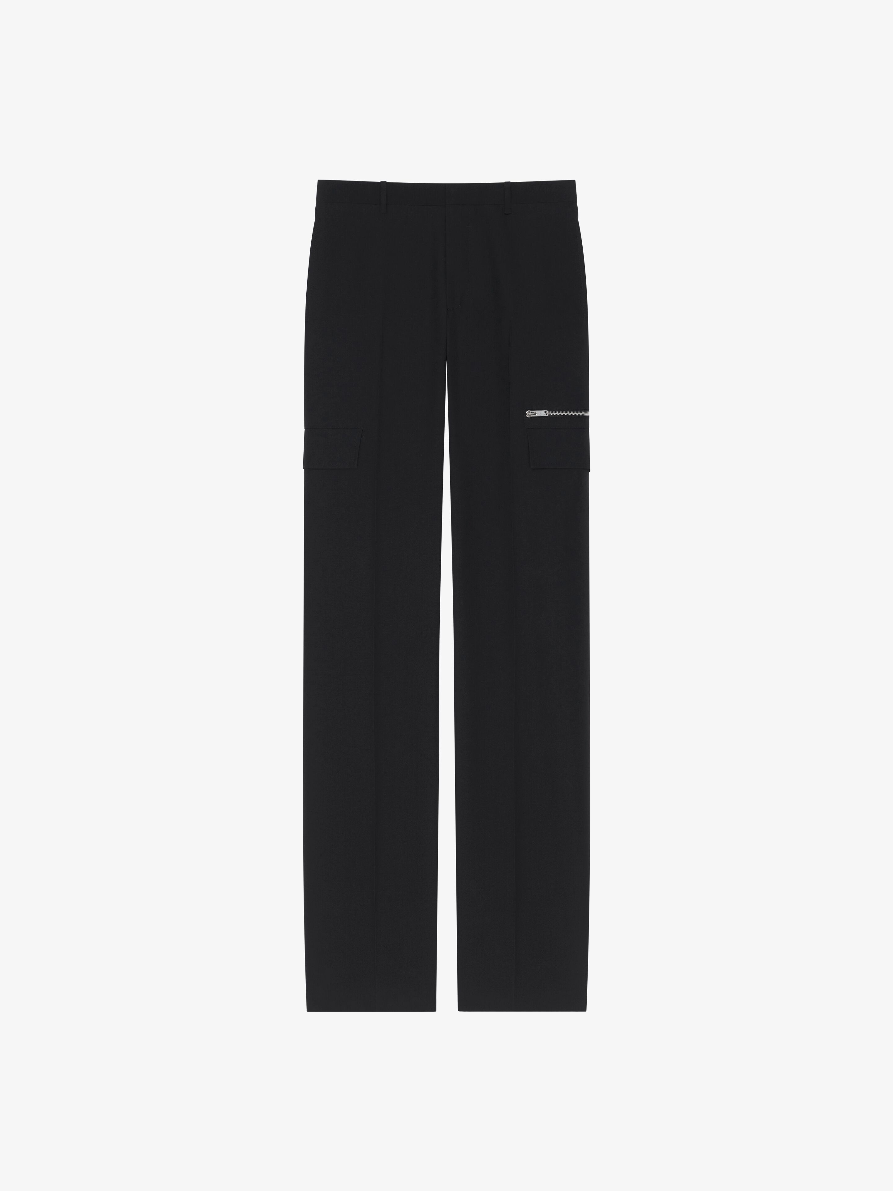 TAILORED PANTS IN WOOL WITH POCKET DETAILS - 1