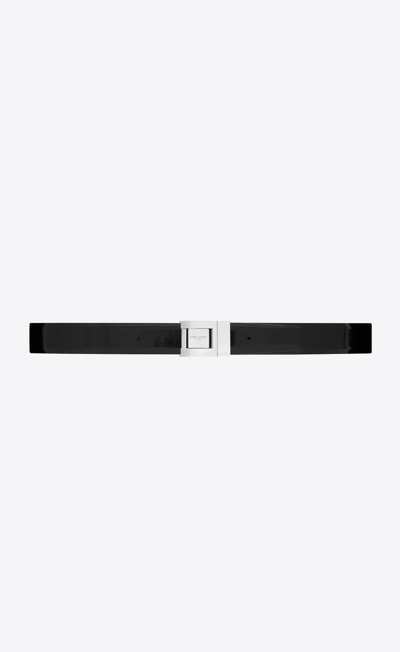 male buckle belt in brushed leather - 1