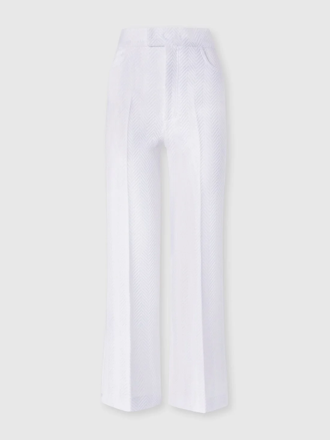 Tailored Pants with Zigzag Pattern - 1