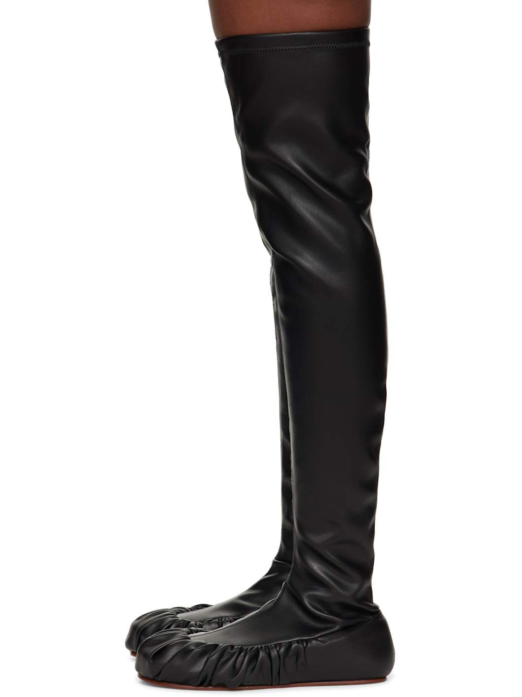 Black Overknee Ballerina Tall Boots - 3