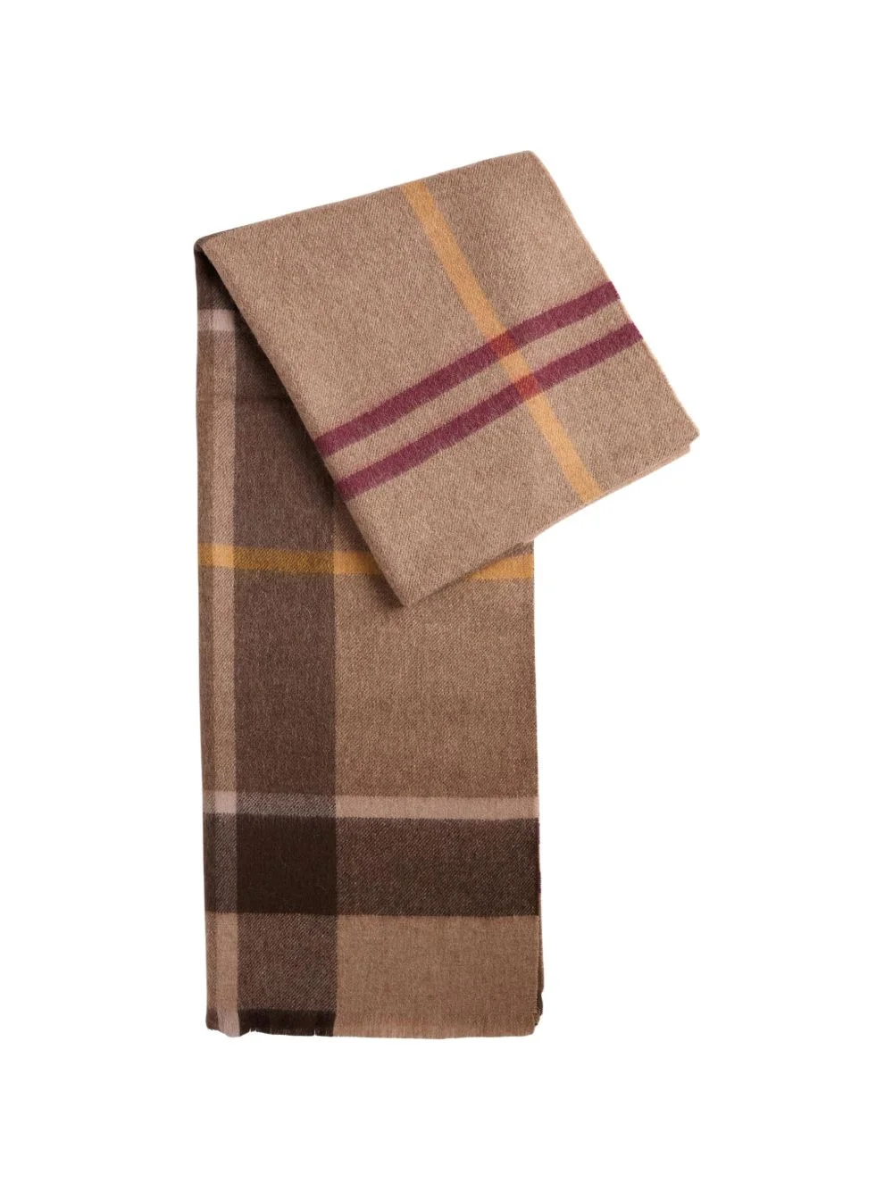 Rosefield tartan-check wool scarf - 1
