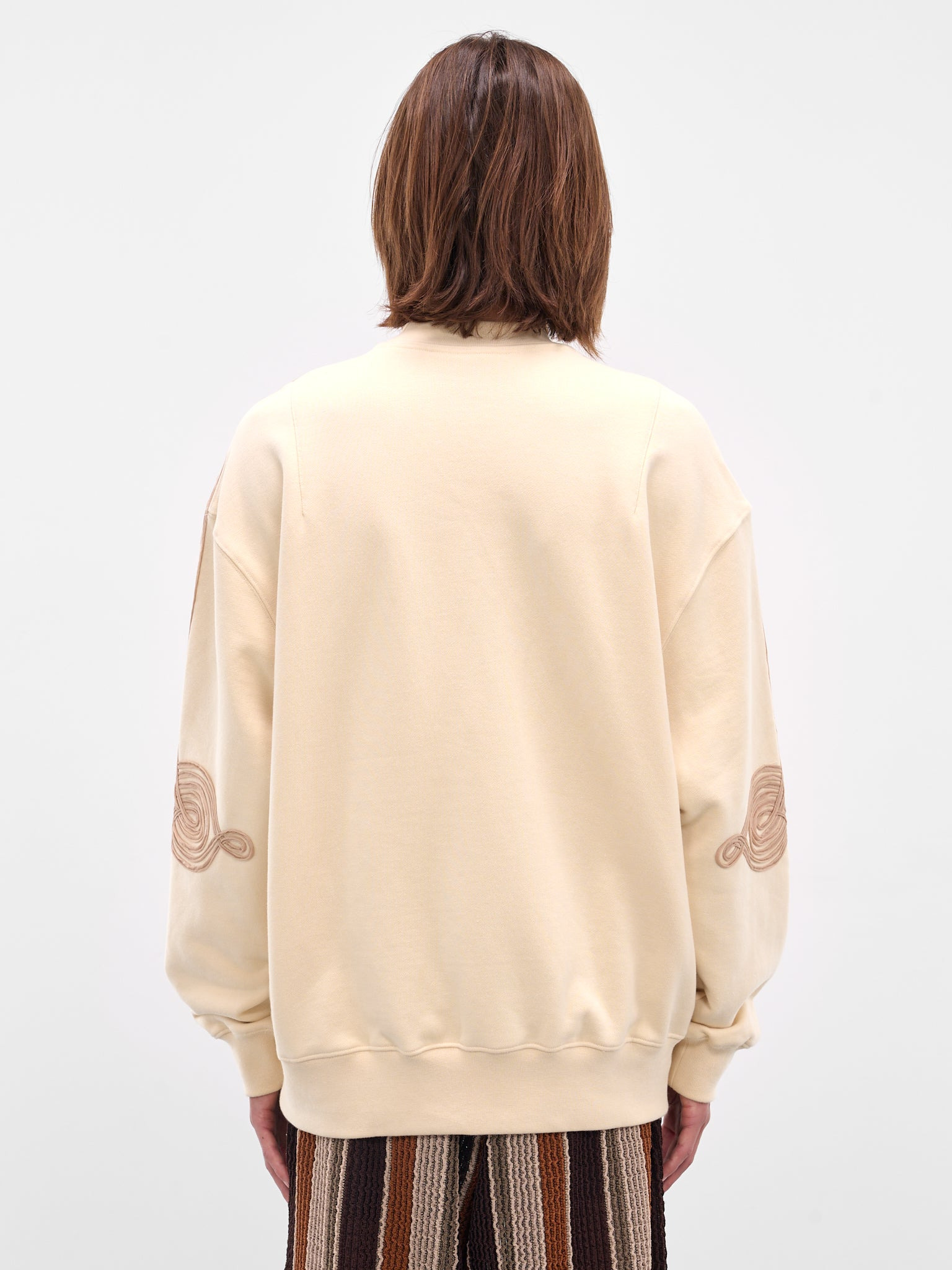 Ivory Applique Gym Crewneck Pullover - 3