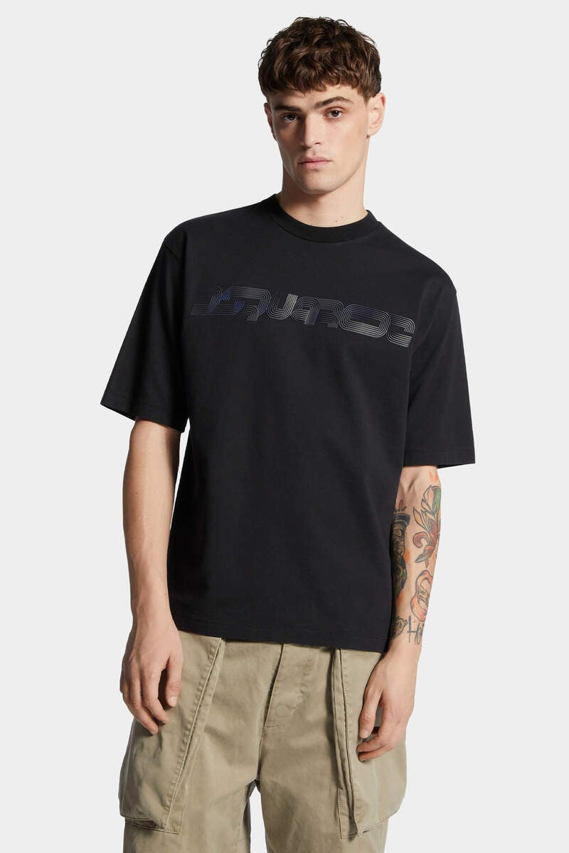 LOOSE FIT RAISED PRINT T-SHIRT - 3