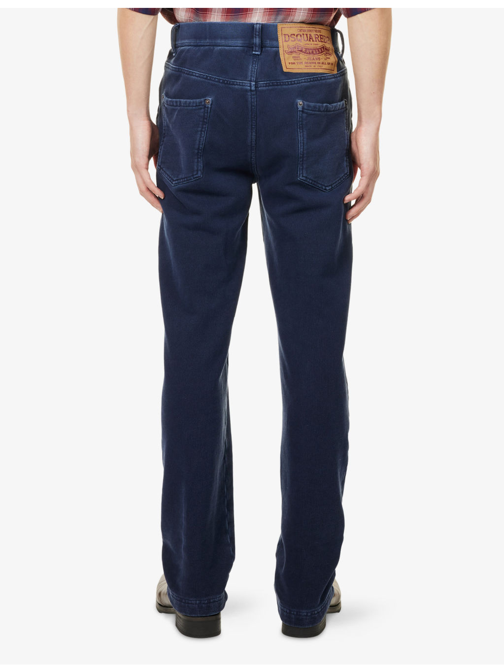 Faded-Wash Straight-Leg Denim Trousers - 4