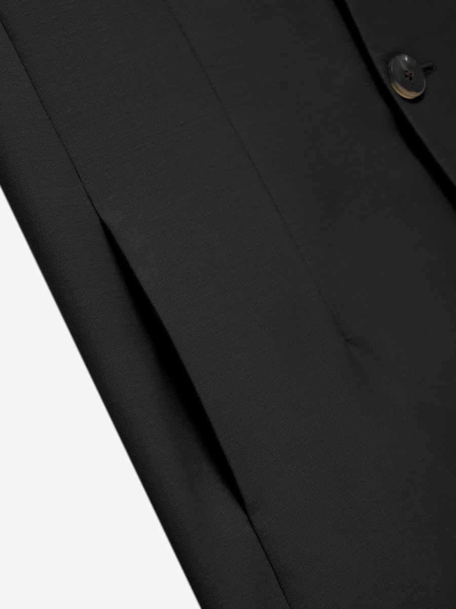 Wool Mohair Lapelless Jacket - 6