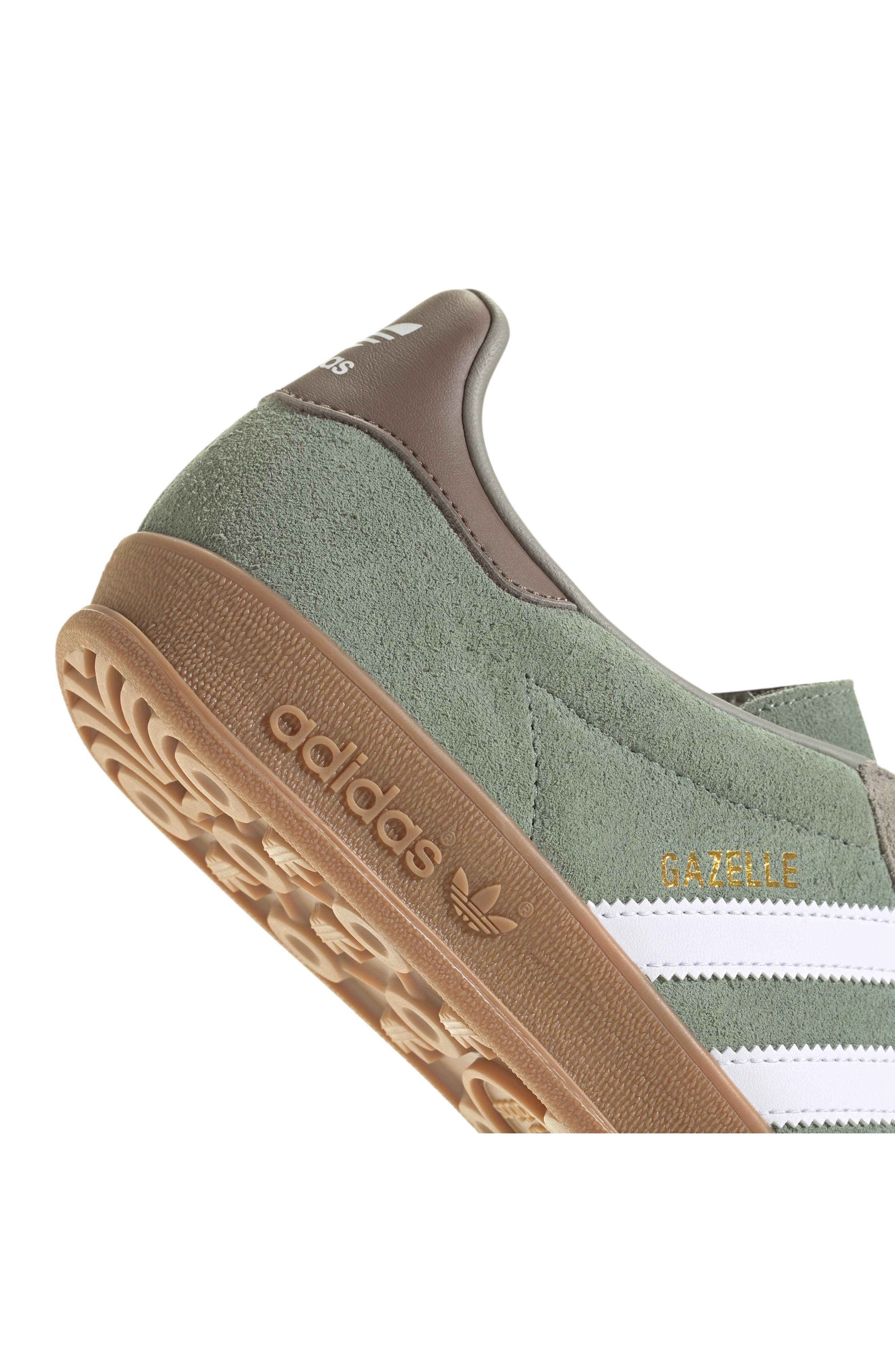 adidas Gazelle Sneaker in Silver/Green/White at Nordstrom - 7