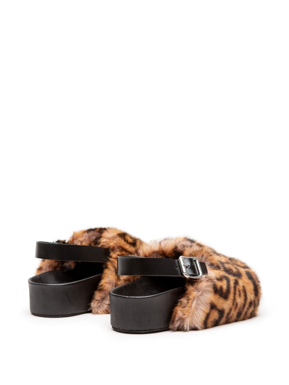 Furry Dip cheetah-pattern sandals - 3