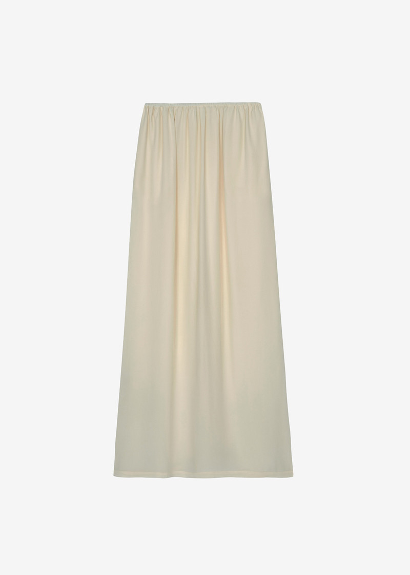 Sibena Silk Maxi Skirt - Cement 1