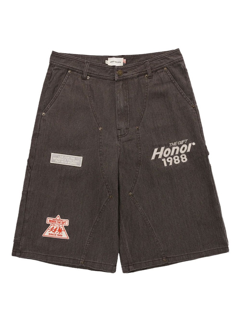 twill patch-detail shorts 1