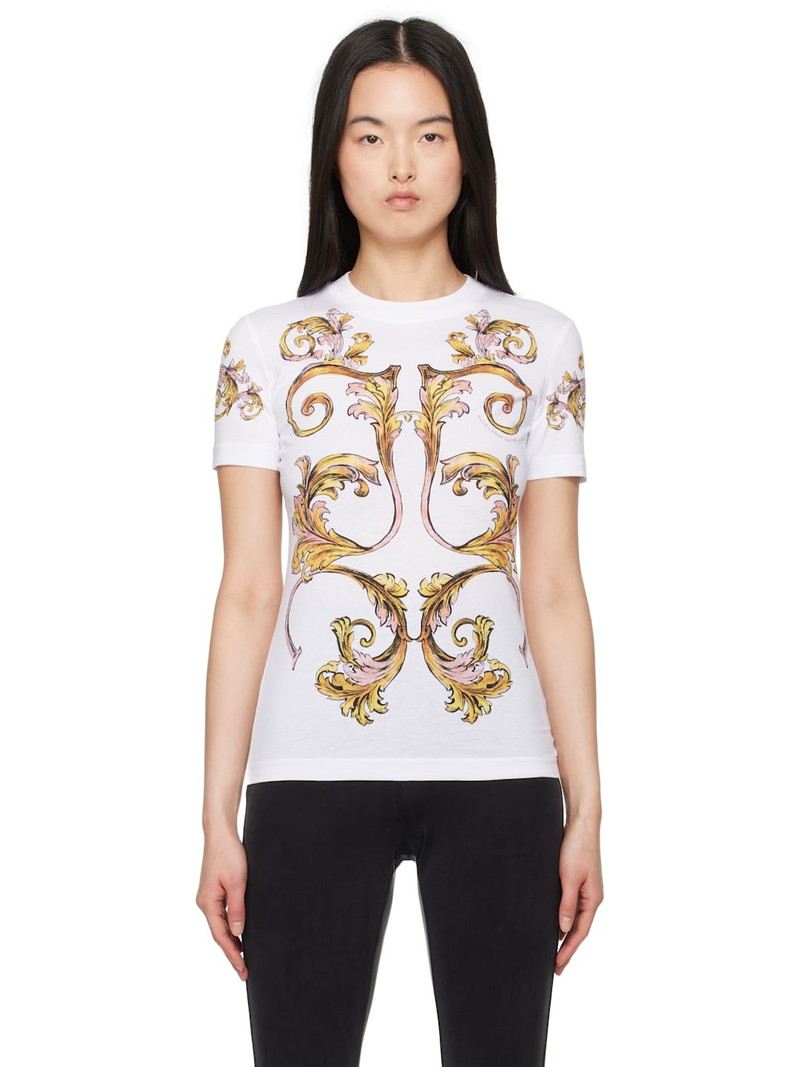 White Outline Barocco T-shirt 1
