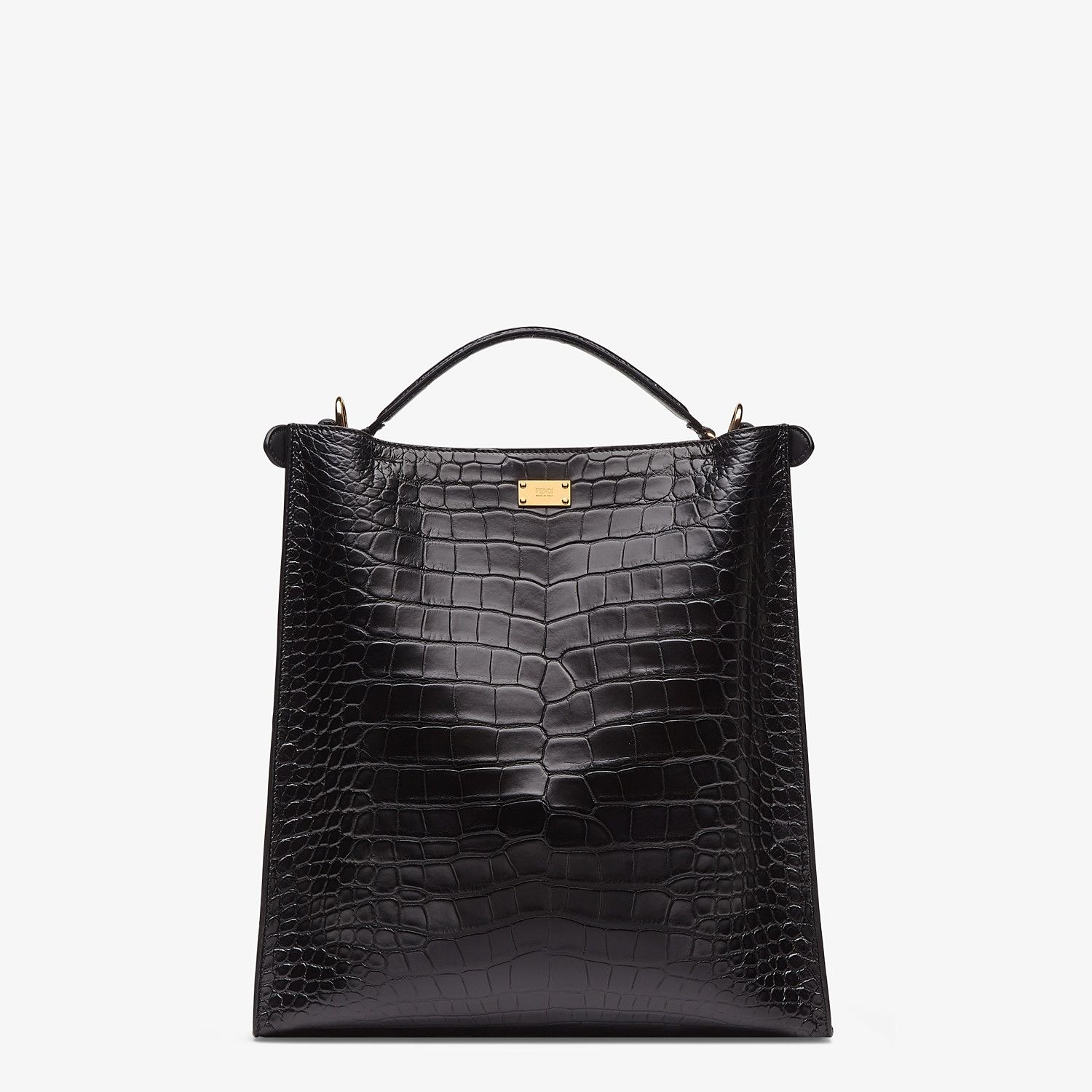 Black alligator leather bag - 4