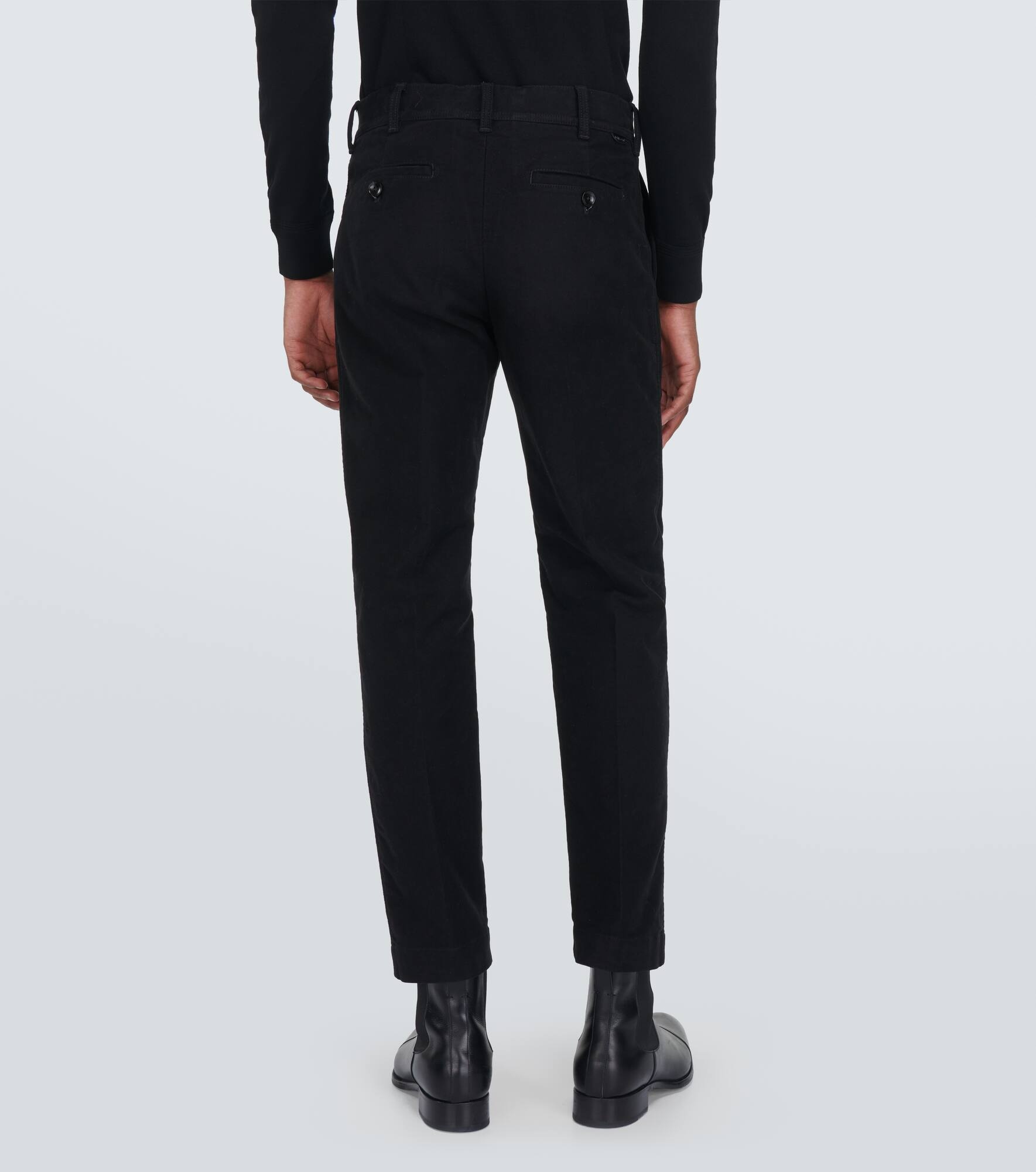 Cotton-blend moleskin chinos - 4