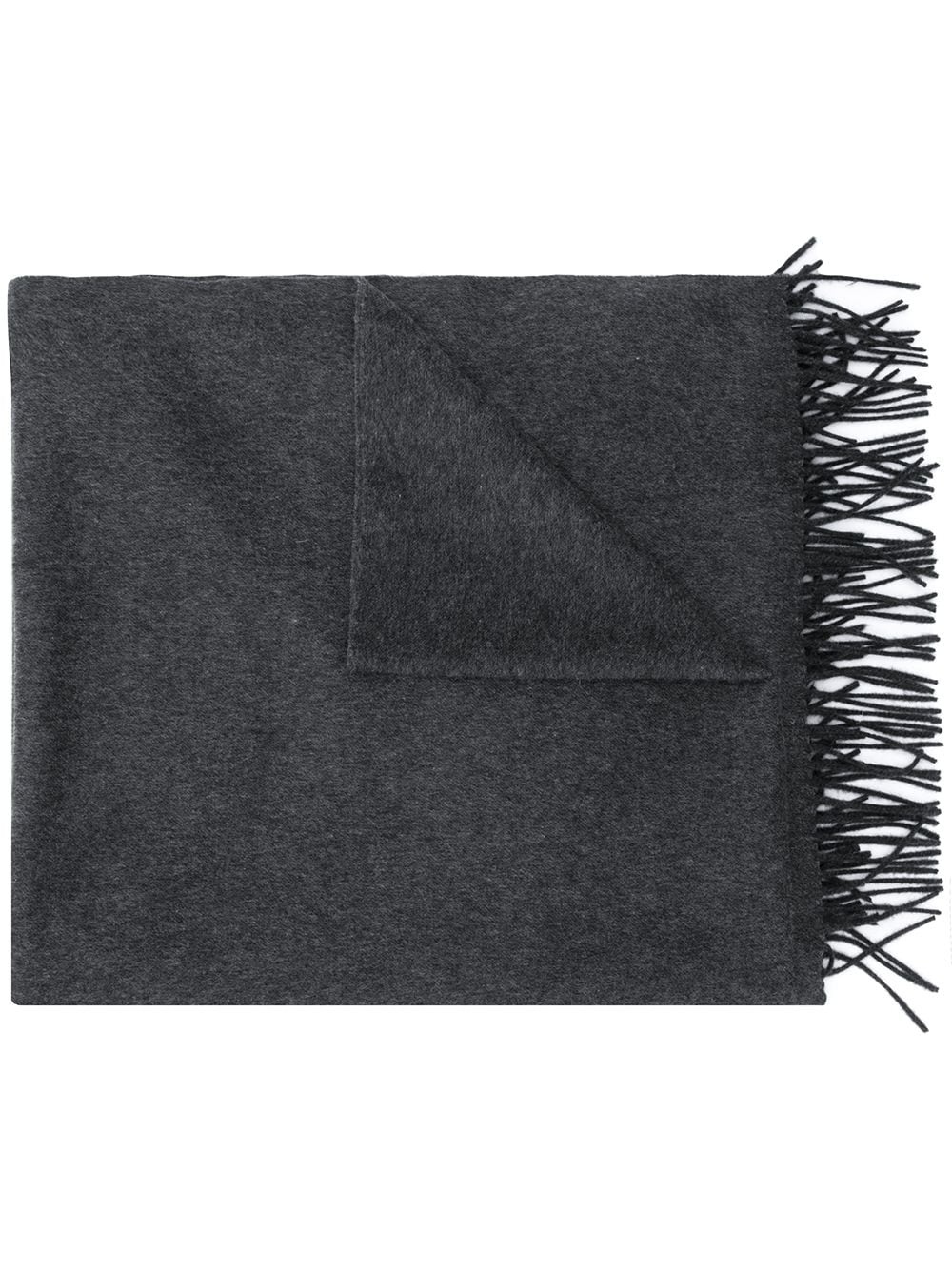 fringed logo scarf - 1