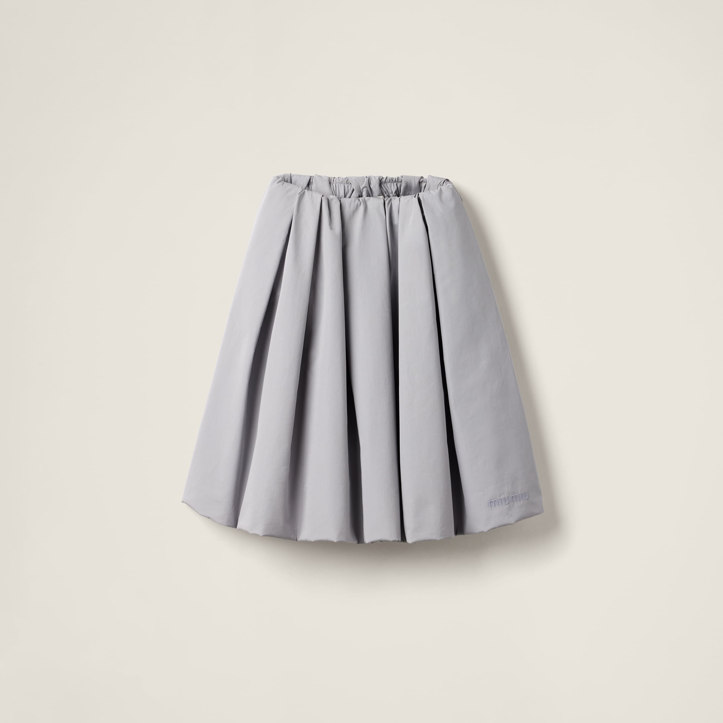 Poplin and jersey skirt - 1