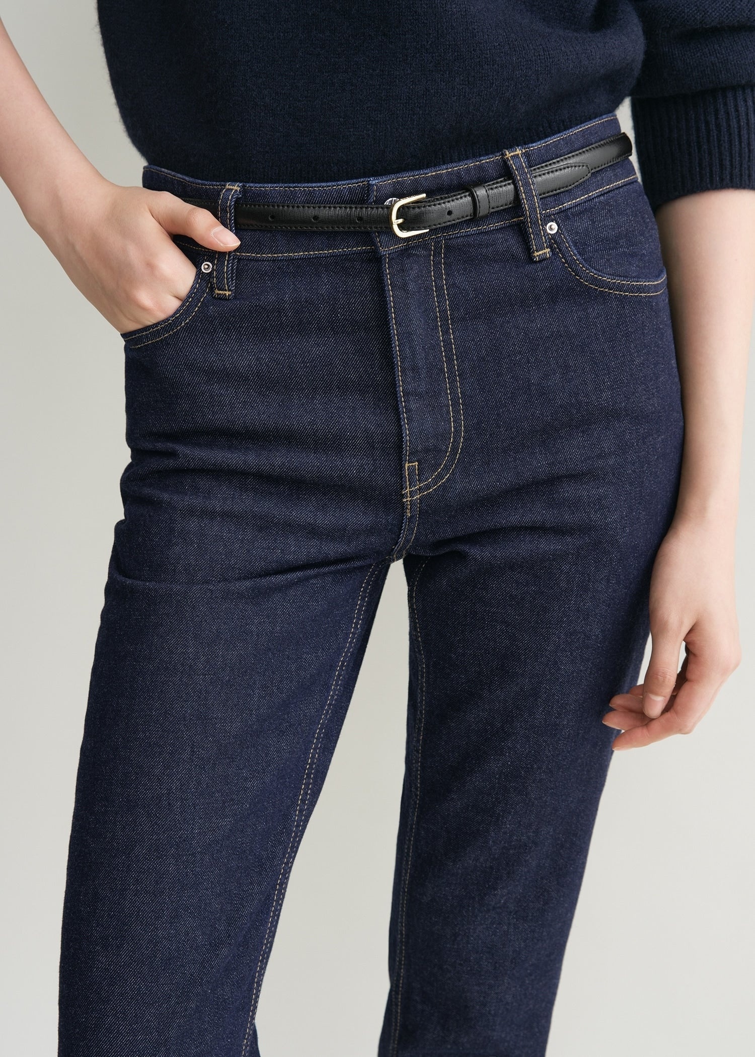 Low taper denim slate - 5