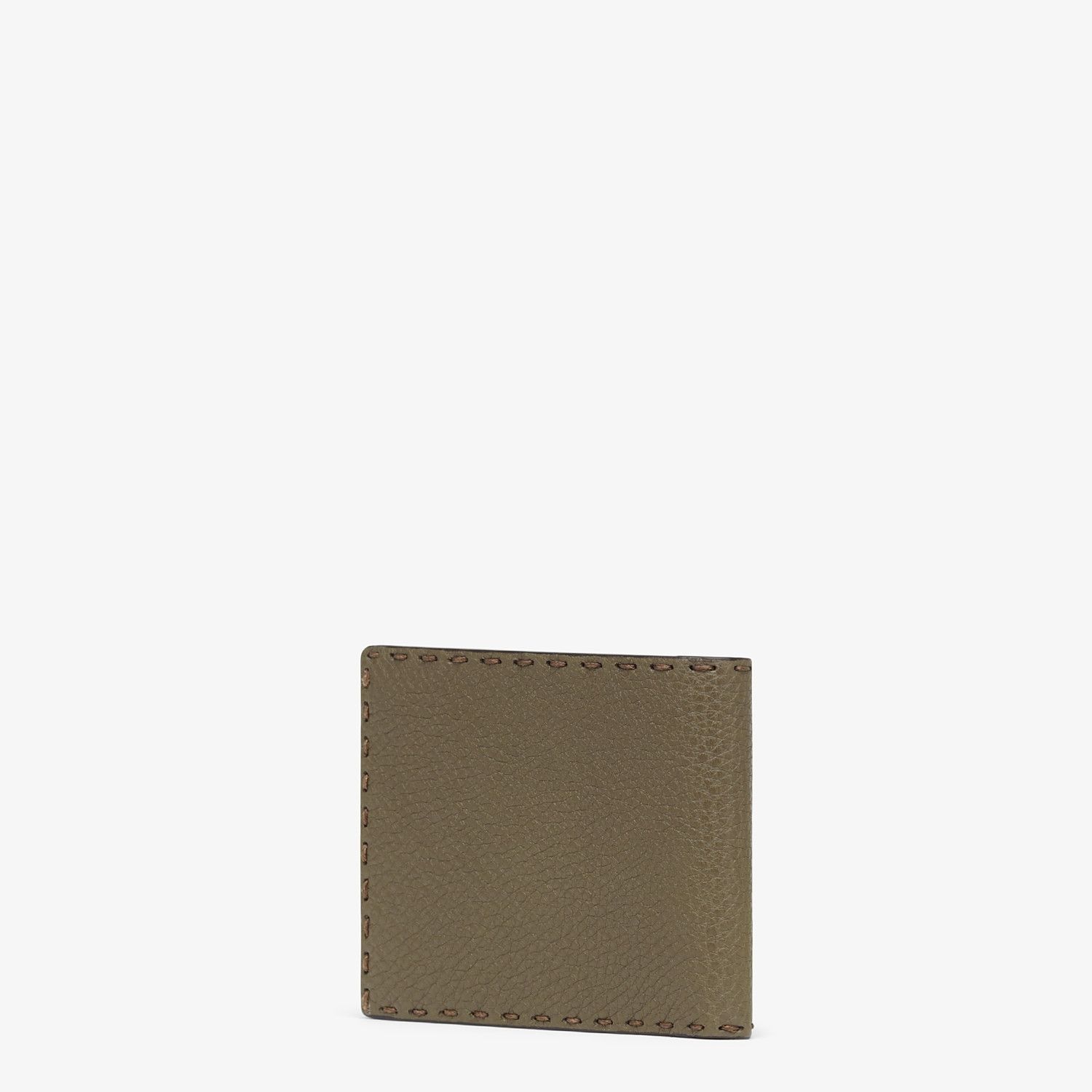 Green leather bi-fold wallet - 2