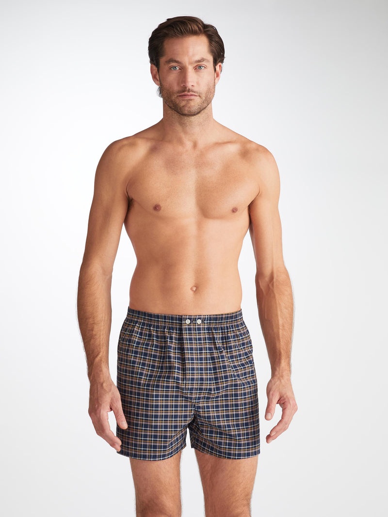 Men's Classic Fit Boxers Barker 37 Cotton Navy - 2