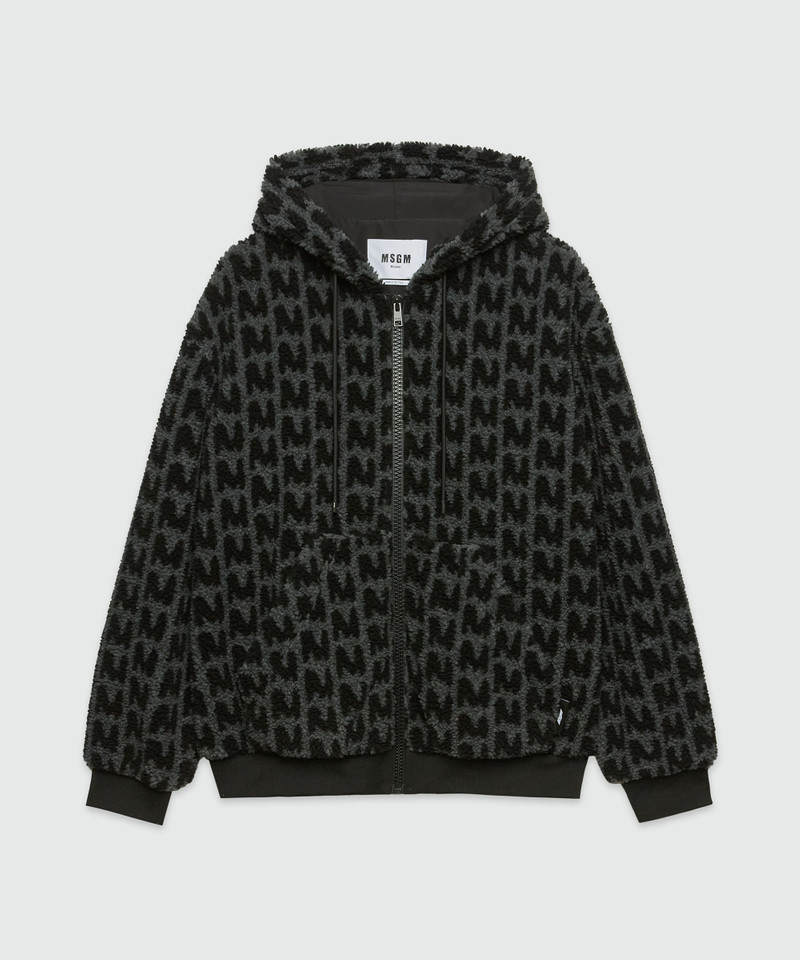 Faux-fur jacquard "TheMwave" jacket - 1