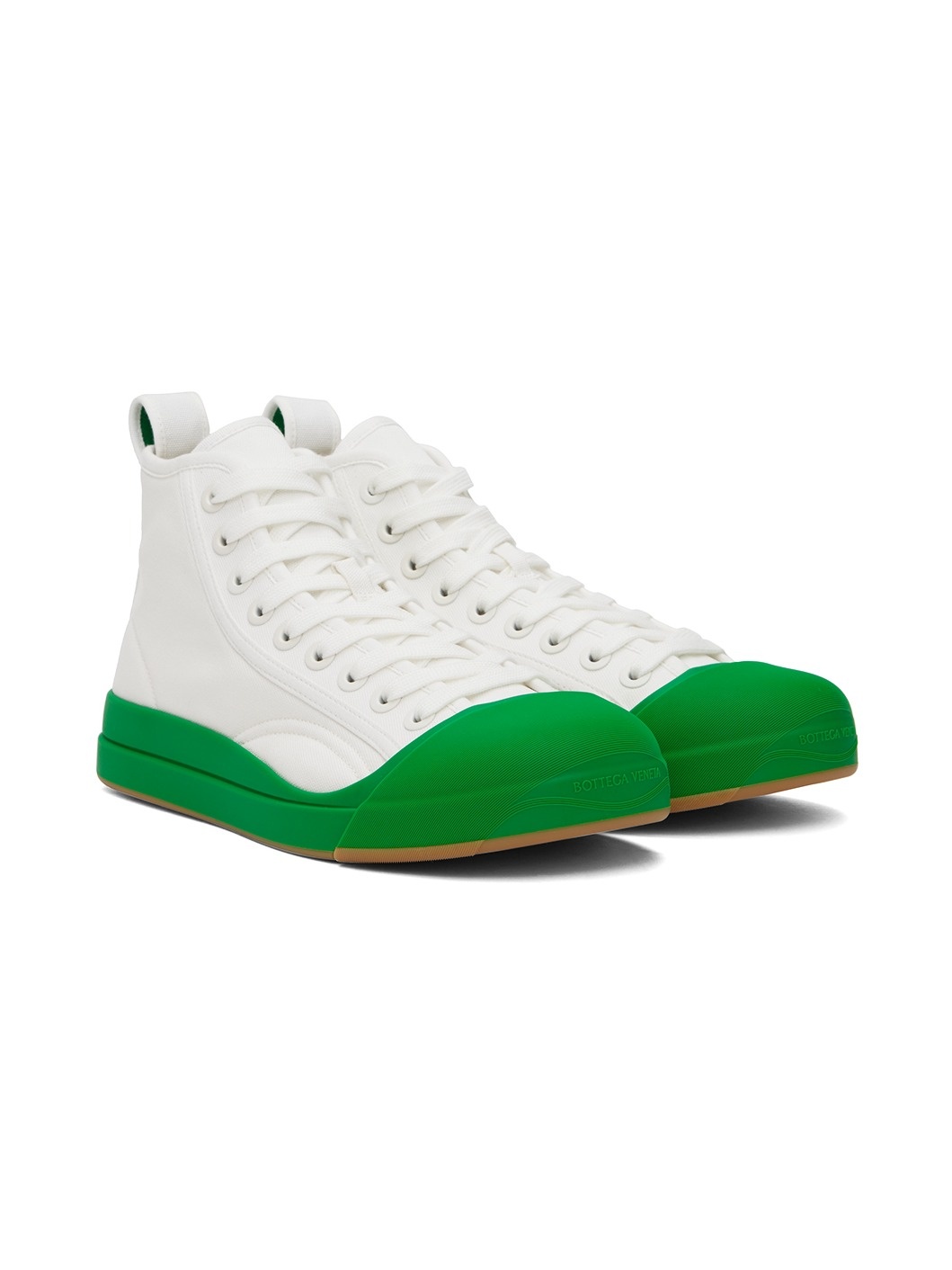 White & Green Vulcan Sneakers - 4
