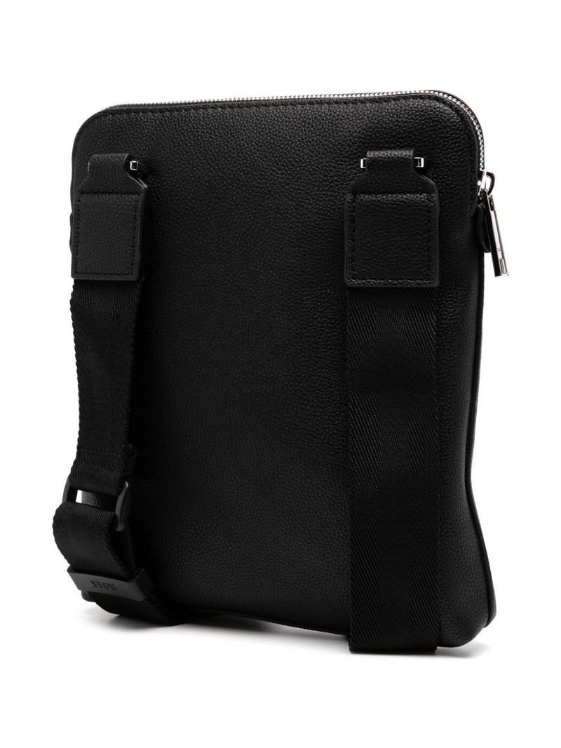logo-debossed messenger bag 3