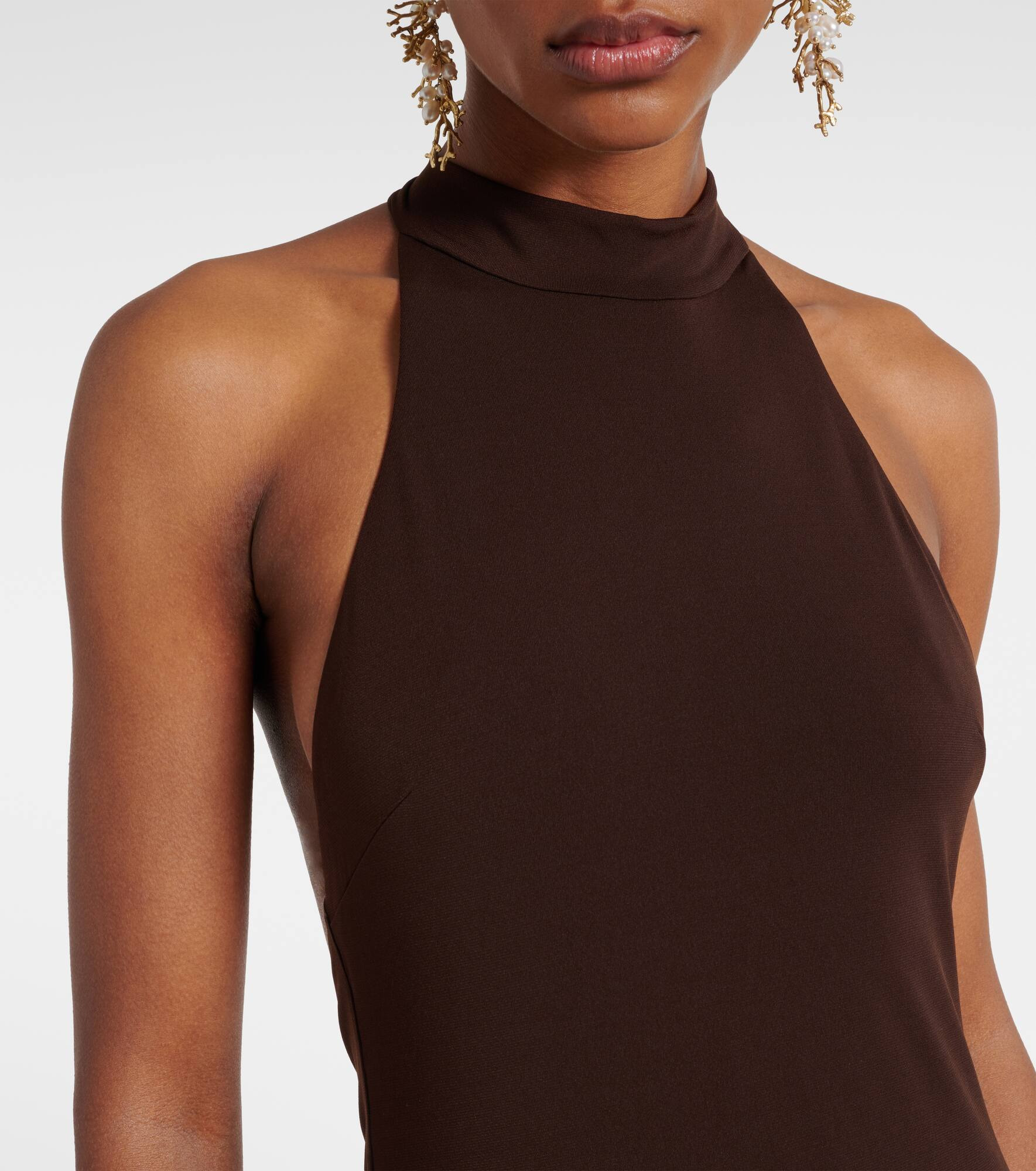 Carrie halterneck jersey maxi dress - 4