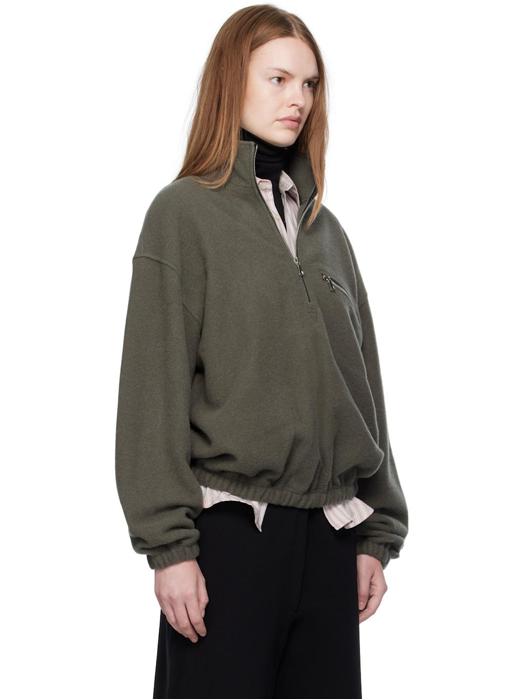 Green Fleece Sweater - 2