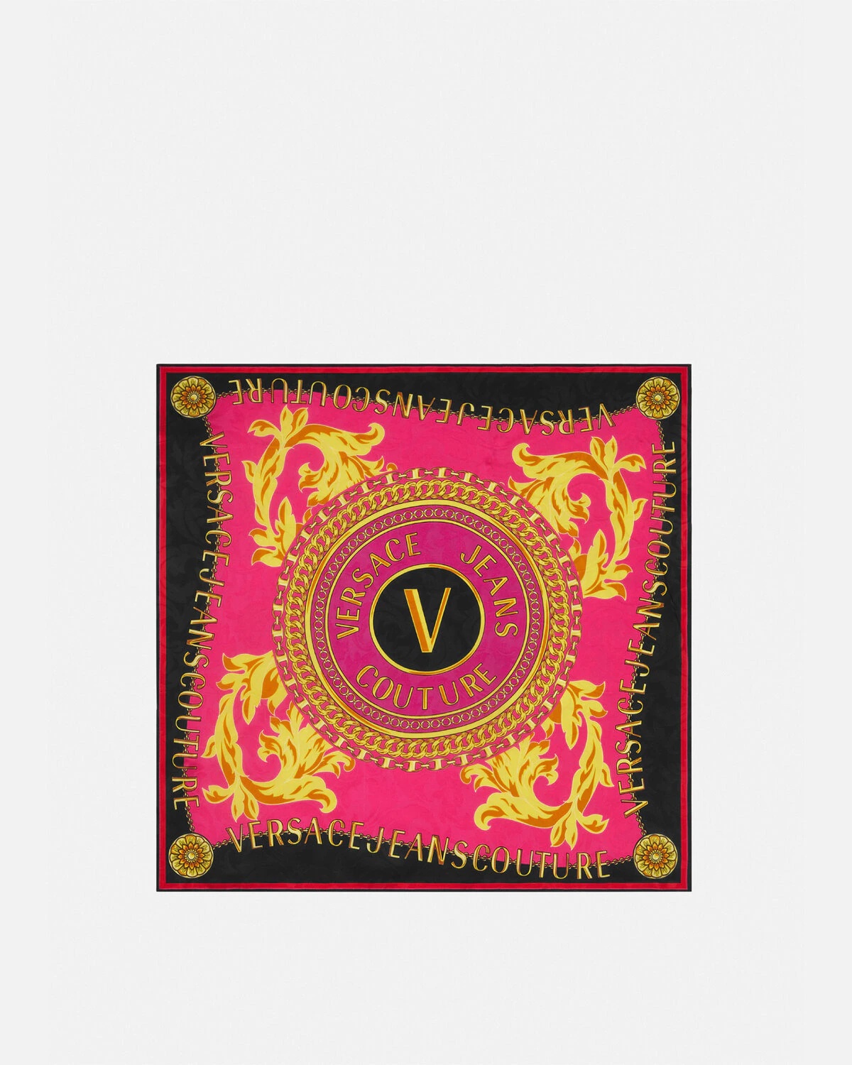V-Emblem Chain Silk Foulard - 1