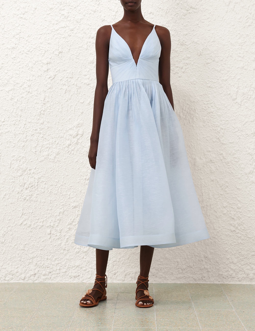 ILLUMINATE V NECK MIDI DRESS - 7