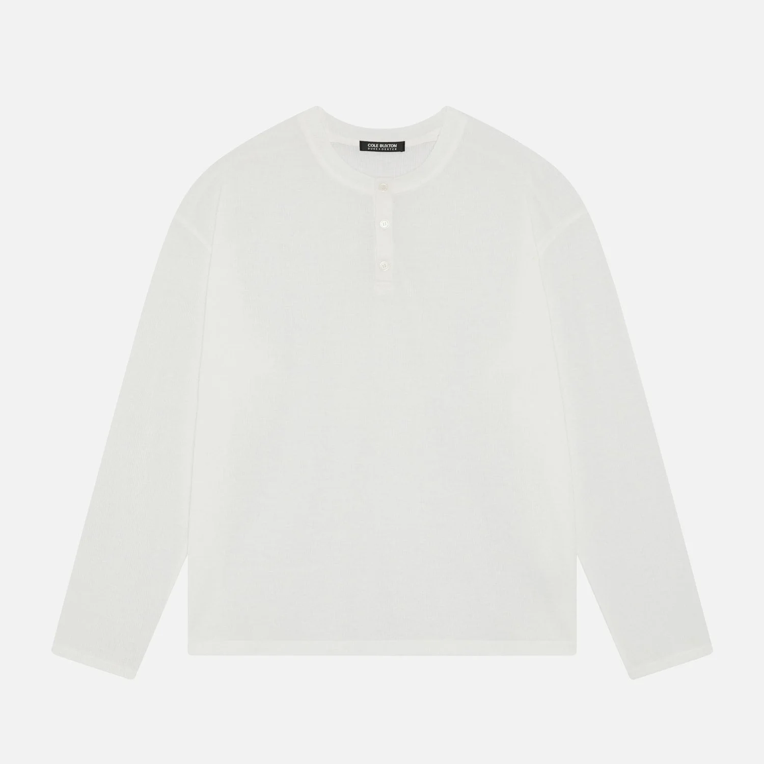 CB Relaxed White Henley - 1