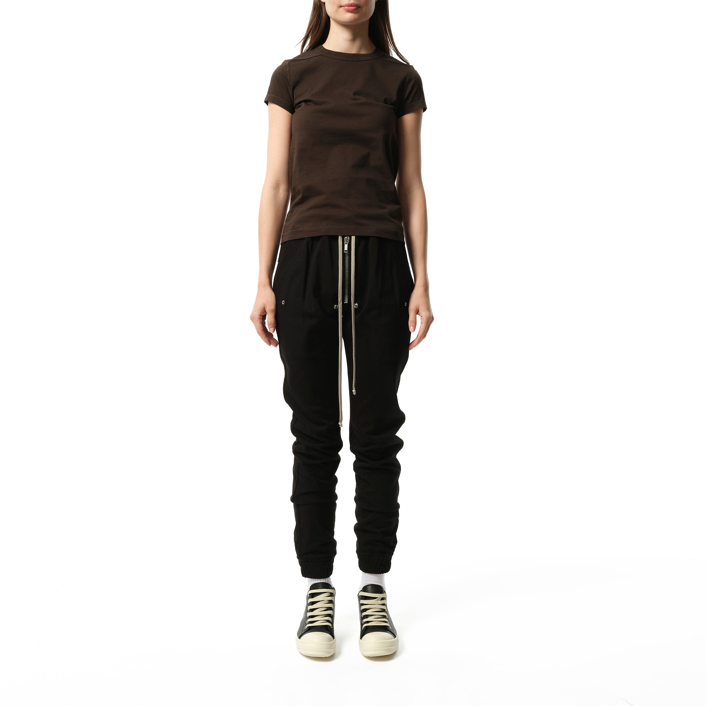 Cotton Jersey Cropped Level T-Shirt in Dark Dust - 4